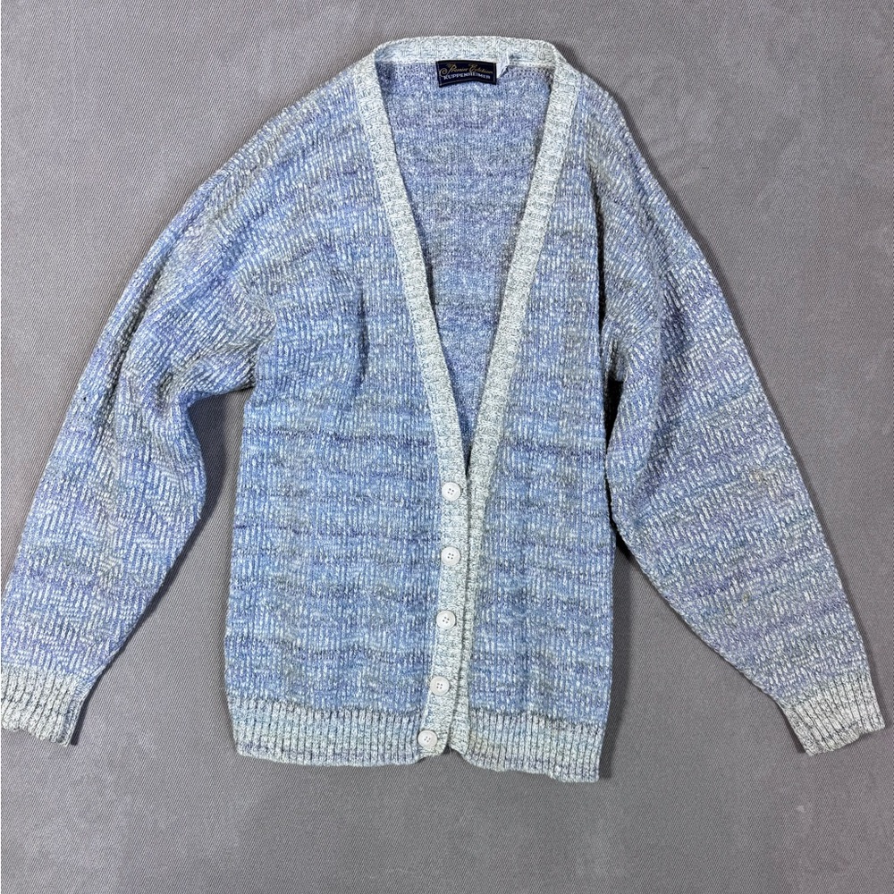 Kuppenheimer Vintage V-neck Men’s Cardigan Sweater sz M 90% Cotton 10% Wool